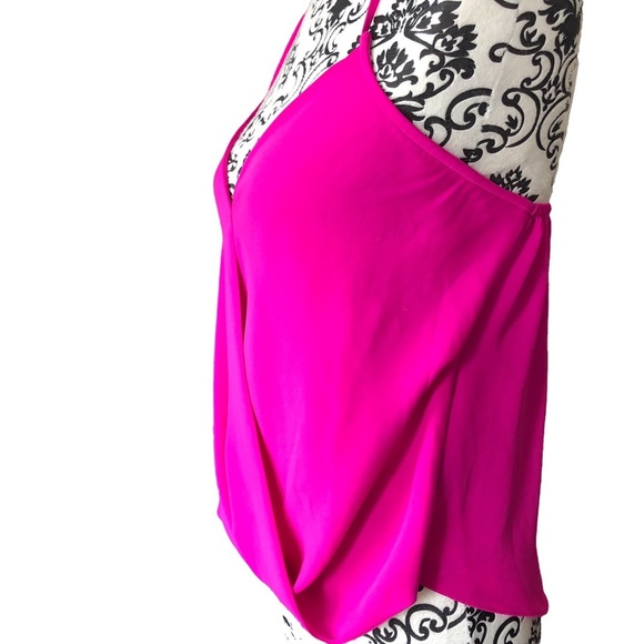 OLIVACEOUS Hot Pink Halter V-neck Blouse - Picture 7 of 13